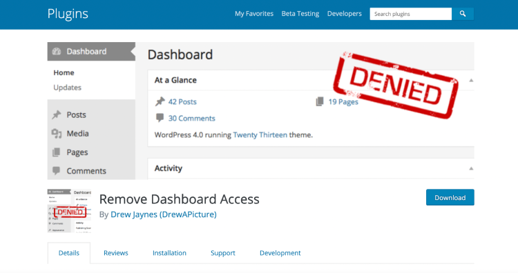 limit-access-to-your-wordpress-dashboard-remove-dashboard-access
